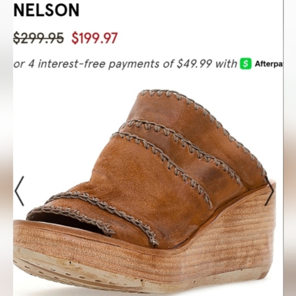 A.S.98 Nelson  Women's Tan Wedge Sandals